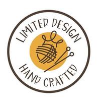 Limited design hand crafted, logotype or label vector