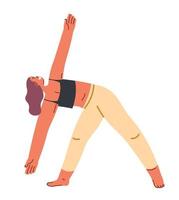 Vasisthasana or side plank pose reverse triangle vector