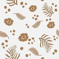 Branches and twigs with leaves vintage pattern vector