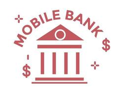 Mobile bank, digital banking systems for clients vector