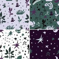 Abstract backgrounds with foliage and flora design vector