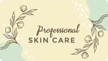 Professional skin care, beautician business card vector