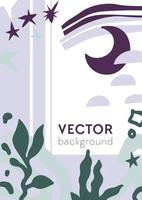 Vector background, cover template with flowers