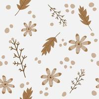 Flowers and branches, twigs with foliage vector