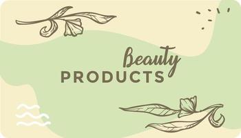 Beauty products, organic and natural cosmetics vector