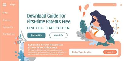 Download guide for first time parents free web vector