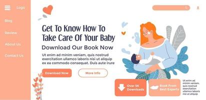 Get to know how to take care of your baby, guide vector