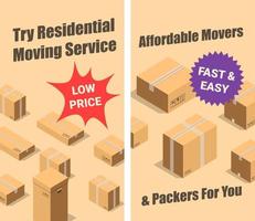 tratar residencial Moviente servicio, asequible precio vector