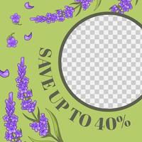 Seasonal sale, save up to forty percent vector