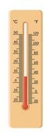 Indicating temperature with thermometer tools vector