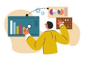 Business development and working on statistics vector