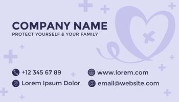 Protect yourself and your family business card vector