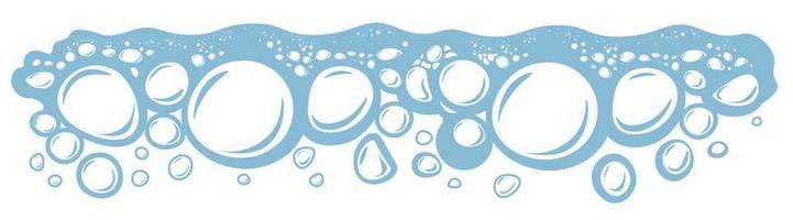 burbujeante agua en línea, higiene o lavandería jabón jabonaduras vector