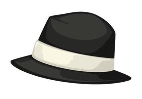 Classic fedora hat, fashionable accessory for men or women vector