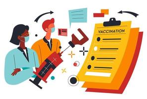 Inventing vaccine against disease scientists at lab vector