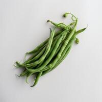 A creative composition of a slender green beans photo