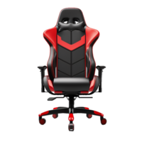 gaming chair on transparent background,front view, png