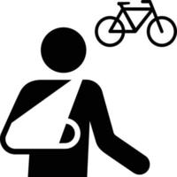 bike accident Illustration Vector