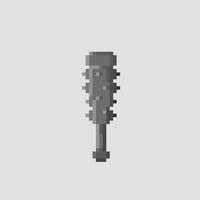 iron spiked stick in pixel art style vector