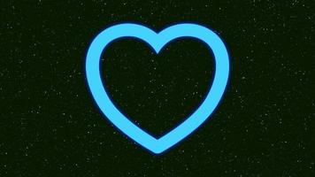 esthetiek neon blauw en roze hart tunnel achtergrond video