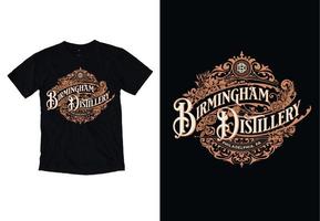 Luxury T-shirt Design with Vintage Ornament. Vector Illustration