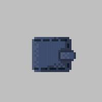 a wallet in pixel art style vector