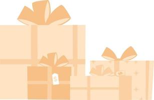 There are gift boxes. vector