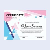 Simple certificate of achievement suitable for awards in corporate, personal business, and community vector