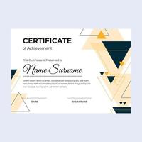 Clásico certificado de logro adecuado para premios en corporativo, personal negocio, y comunidad vector