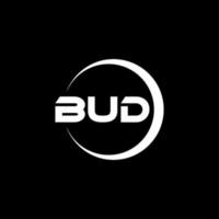 BUD letter logo design in illustration. Vector logo, calligraphy designs for logo, Poster, Invitation, etc.