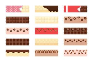 Chocolate Day masking washi tape pattern vector background