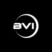 BVI letter logo design in illustration. Vector logo, calligraphy designs for logo, Poster, Invitation, etc.