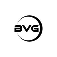 BVG letter logo design in illustration. Vector logo, calligraphy designs for logo, Poster, Invitation, etc.