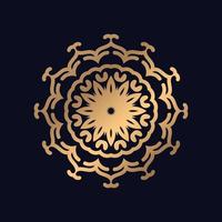 Single Premium Golden Mandala Design Background vector