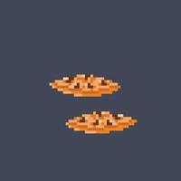 choco chips in pixel art style vector