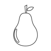 Pear fruit, continuous line, line art style, minimalist, vector illustration for t-shirt, graphic design for slogan, social media.