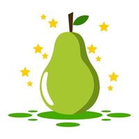 Vector graphic illustration of pear. Perfect for fruit-based products like juice, etc.