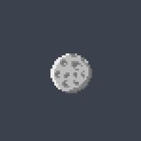 moon in pixel art style vector
