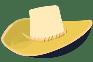 amarillo Paja sombrero objeto vector