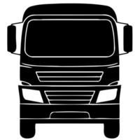 modern truck front view vector