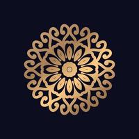 Single Elegant Golden Mandala Design Background vector