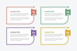 negocio infografía modelo diseño con resumen flecha forma vector