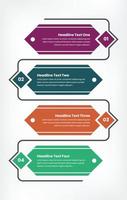 Timeline or progress infographics design with abstract shapes vector