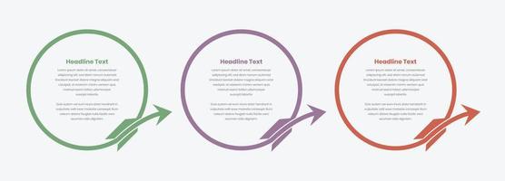 resumen flecha forma con número para pasos infografía presentación vector