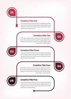 Progress or business timeline infographic and data presentation template design vector