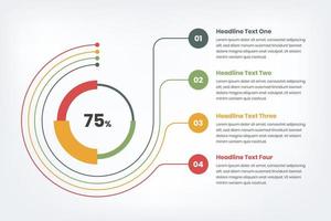 grafico visión de conjunto y datos presentación infografía modelo diseño vector