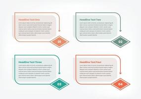 Infographic text presentation Template with number and abstract shape vector