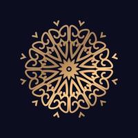 Single Cute Golden Mandala Design Background vector