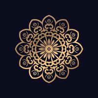 Single Colorful Golden Mandala Design Background vector
