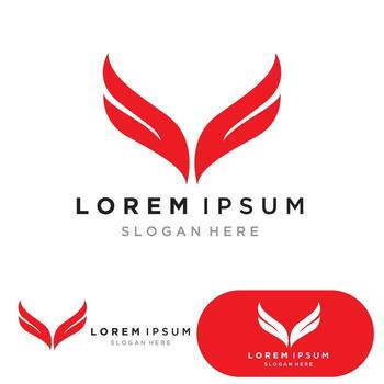 ala halcón pájaro logo plantilla vector